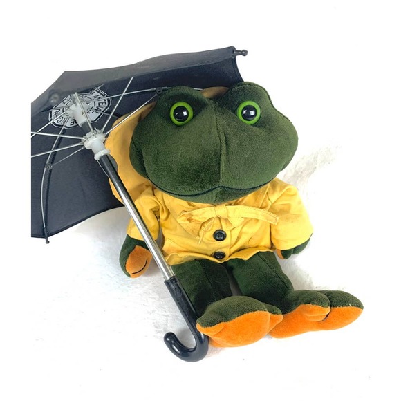 Vintage Boyds Bears G Kelley Ribbit Frog Bearware Rain Coat Umbrella 1991-1996 - Picture 2 of 14